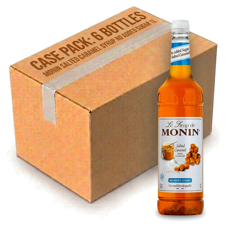 Monin Salted Caramel Syrup No Added Sugar 1L (Case of 6)