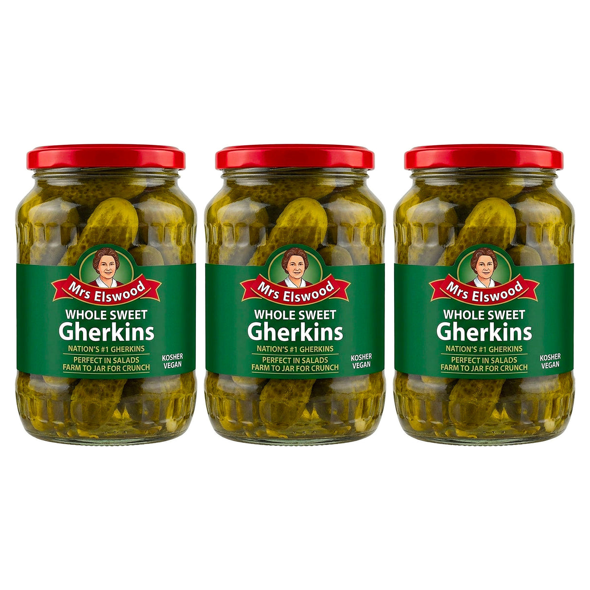 Mrs Elswood	Whole Sweet Cucumbers - Gherkins 670G