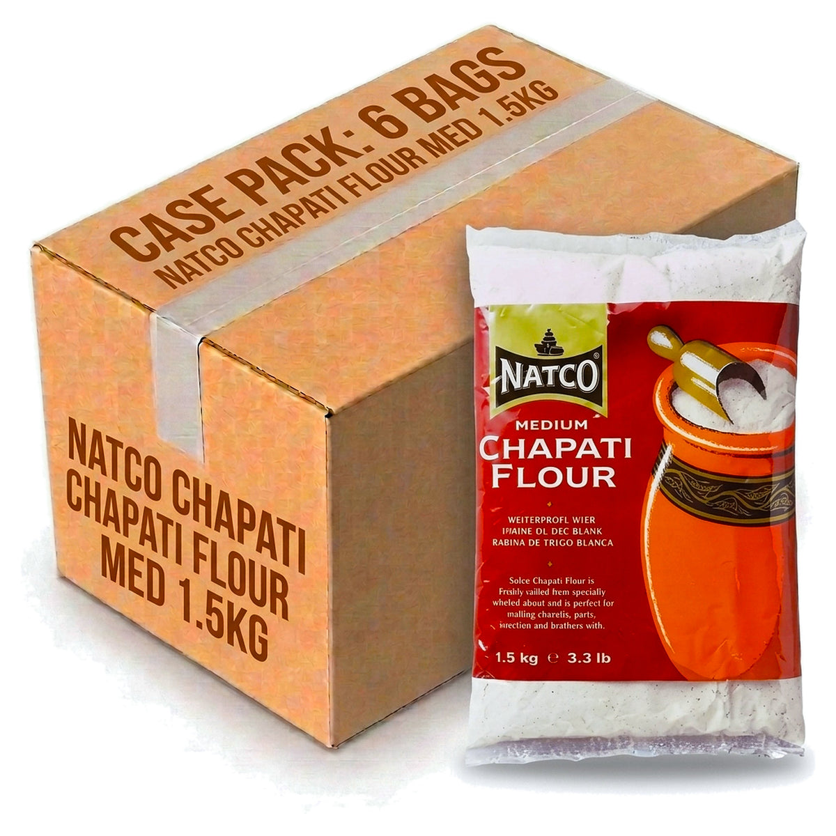 Natco Chapati Flour Med 1.5KG (Case of 6)