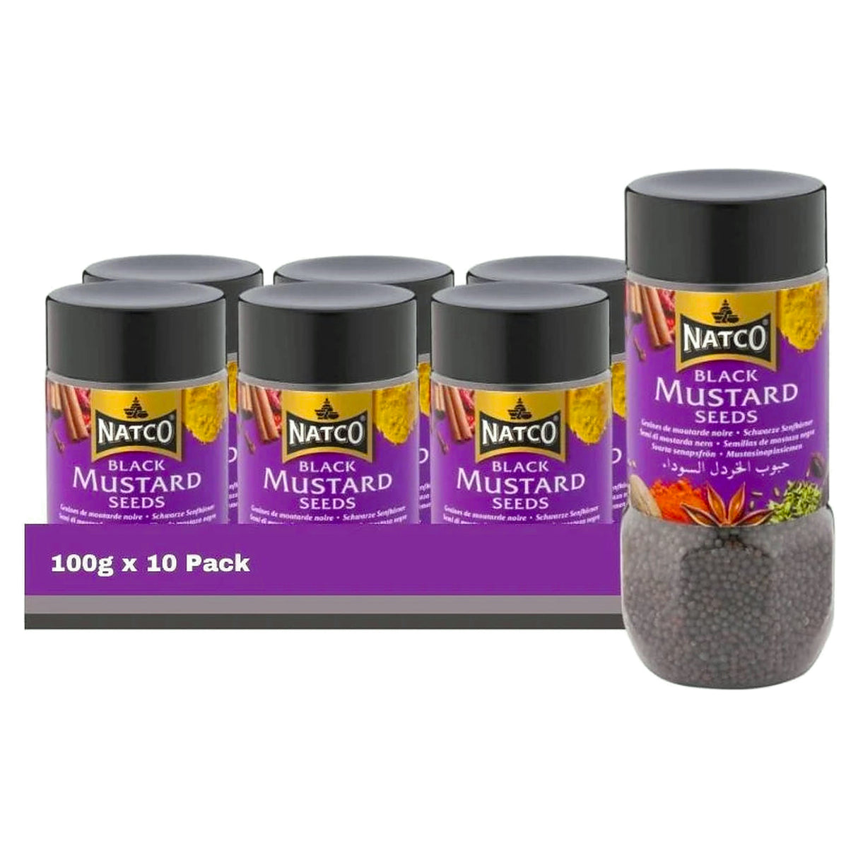 Natco Mustard Seeds Black Jars 100G (Case of 10)