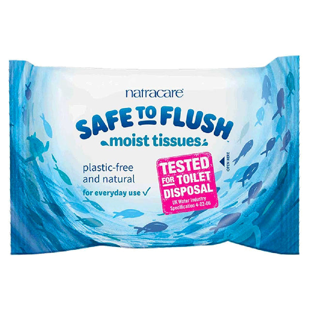 Natracare Safe To Flush Moist Tissues 30s
