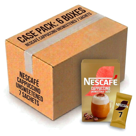 Nescafe Cappuccino Unsweetened 7 Sachets (Case of 6)