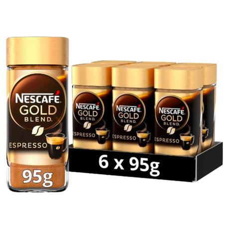 Nescafe Gold Blend Espresso Instant Coffee 95G (Case of 6)