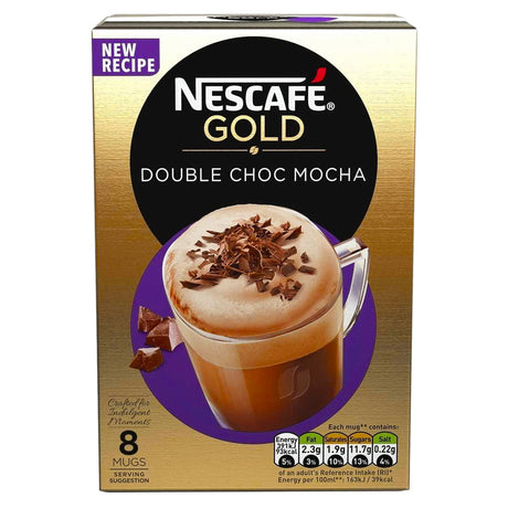 Nescafe Gold Double Choc Mocha Instant Coffee, 8 Sachets