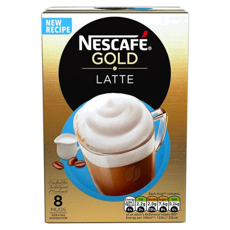 Nescafe Gold Latte Instant Coffee, 8 Sachets