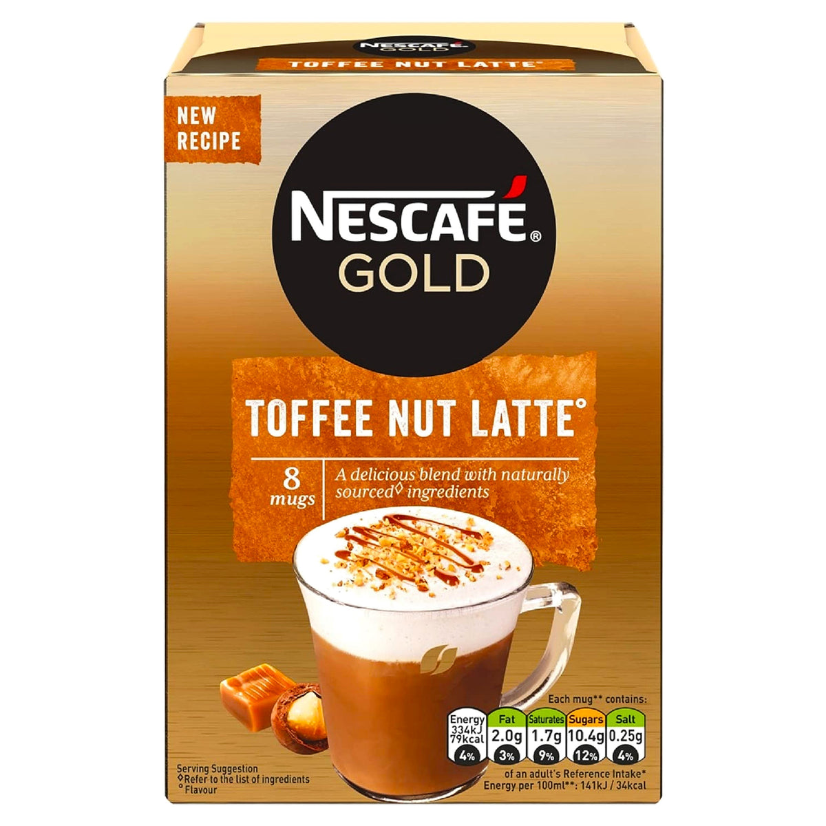 Nescafe Gold Toffee Nut Latte 8 Sachets
