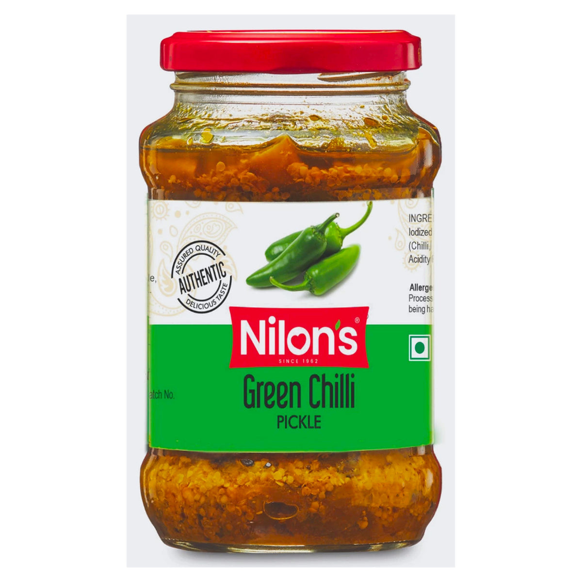 Nilon's Green Chilli Pickle 400G