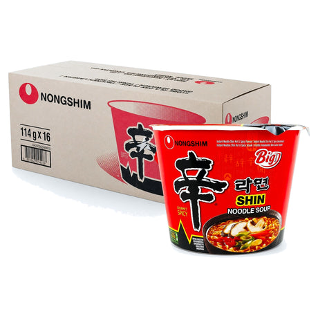 Nongshim Big Bowl Noodle (Shin) 114G (Case of 16)