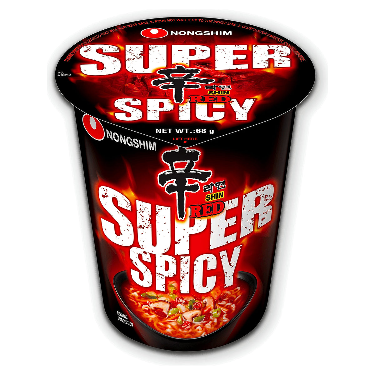 Nongshim Red Super Spicy Noodles (Cup) 68G