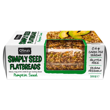 Olina's Simply Seed Flatbreads Pumpkin Seed 100G