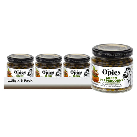 Opies Green Peppercorns In Brine 115G (Case of 6)