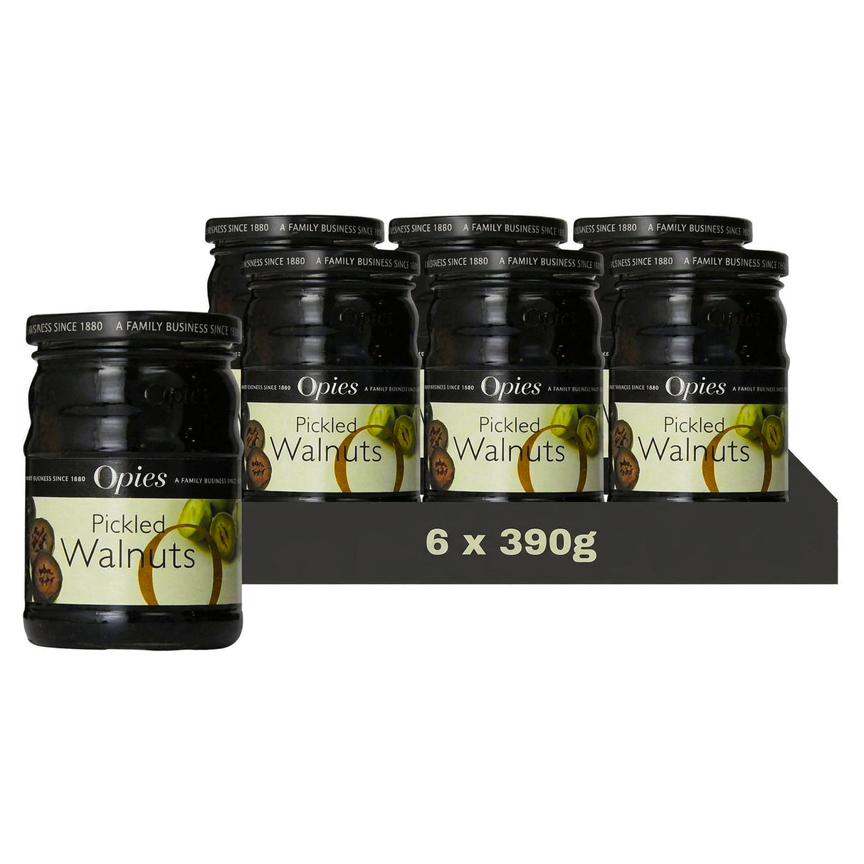 Opies Pickled Walnuts In Malt Vinegar 390G (Case of 6)