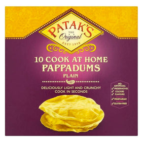 Pataks Plain Pappadums 100G