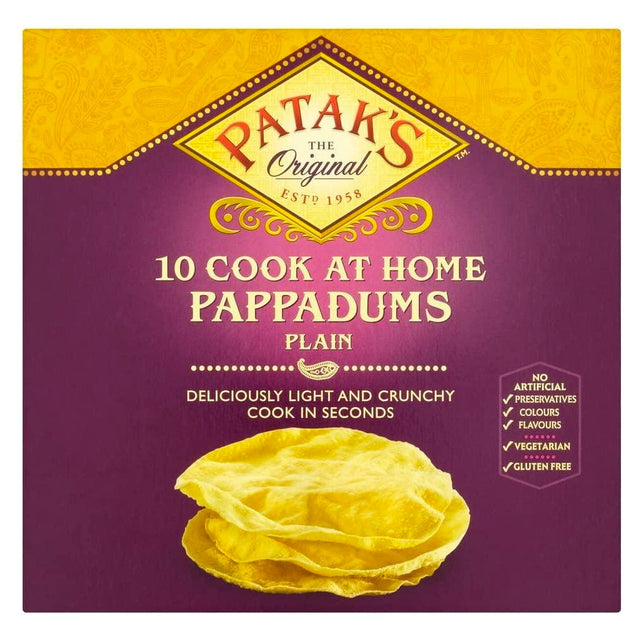 Pataks Plain Pappadums 100G