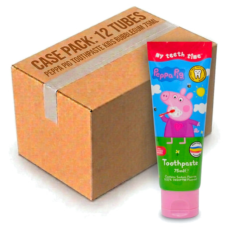 Peppa Pig Toothpaste Kids Bubblegum Flavour 75ML (Case of 12)
