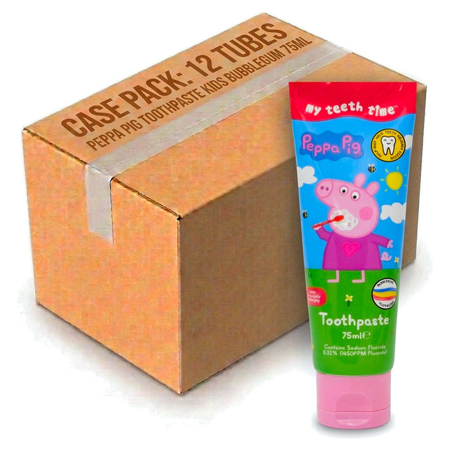 Peppa Pig Toothpaste Kids Bubblegum Flavour 75ML (Case of 12)