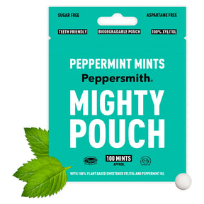 Peppersmith Pouch Peppermint Dental Mints 85 Mints (50G)
