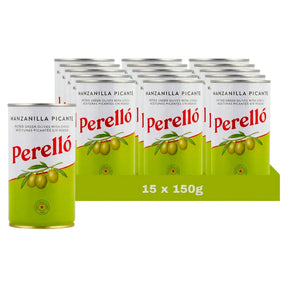 Perello Manzanilla Pitted Olives 150G (Case of 15)