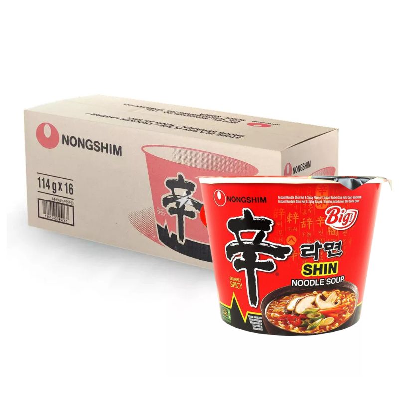 Nongshim Big Bowl Noodle (Shin) 114G (Case of 16)