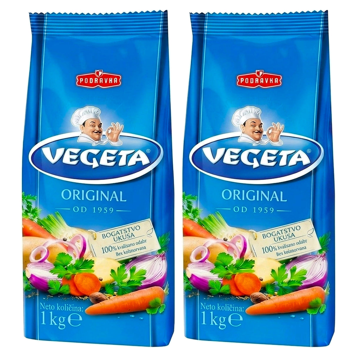 Podravka Vegeta 1kg Croatian All Purpose Seasoning Blend Premium Pack of 2