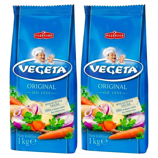 Podravka Vegeta 1kg Croatian All Purpose Seasoning Blend Premium Pack of 2