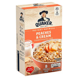 Quaker Instant Oatmeal Peaches & Cream 8.4Oz
