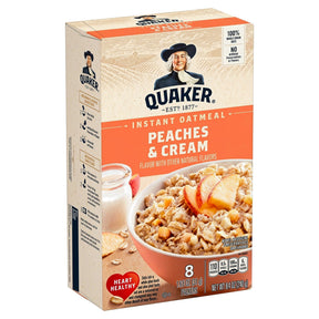 Quaker Instant Oatmeal Peaches & Cream 8.4Oz