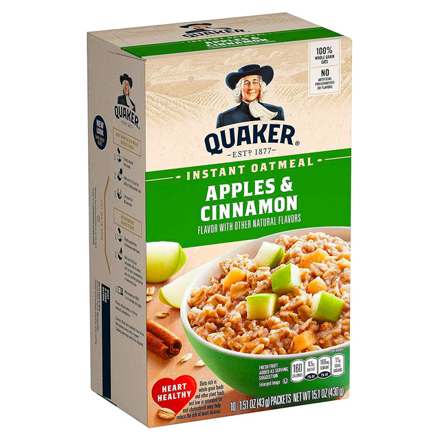 Quaker Instant Oatmeal Apple & Cinnamon 15.1Oz