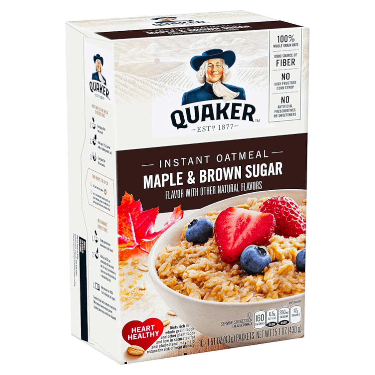 Quaker Instant Oatmeal Maple & Brown Sugar 15.1Oz