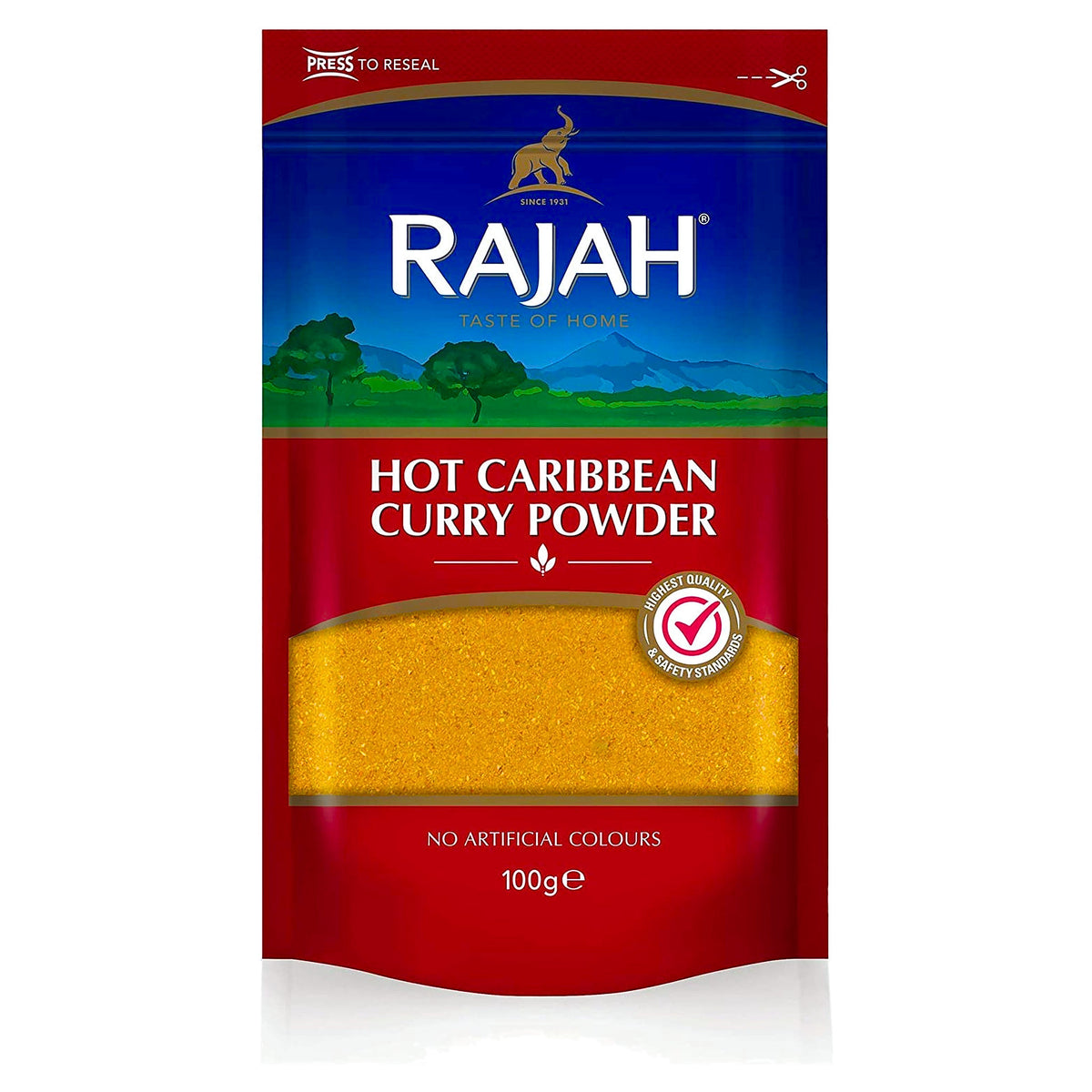 Rajah Caribbean Hot Curry Powder 100G