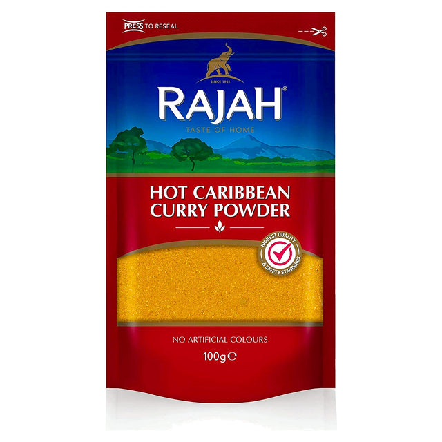 Rajah Caribbean Hot Curry Powder 100G