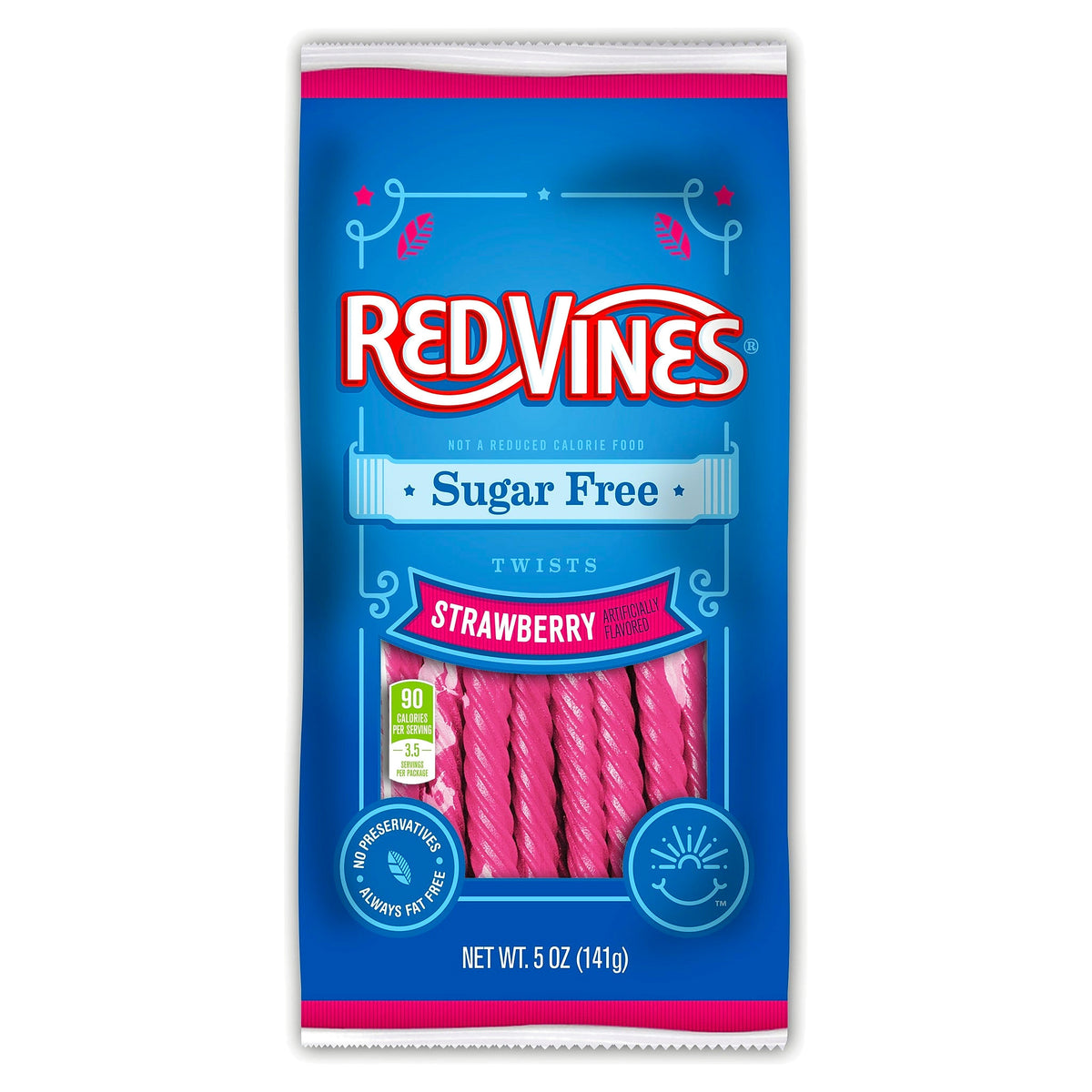 Red Vines Sugar Free Strawberry Twists Peg Bags 5oz (141g)