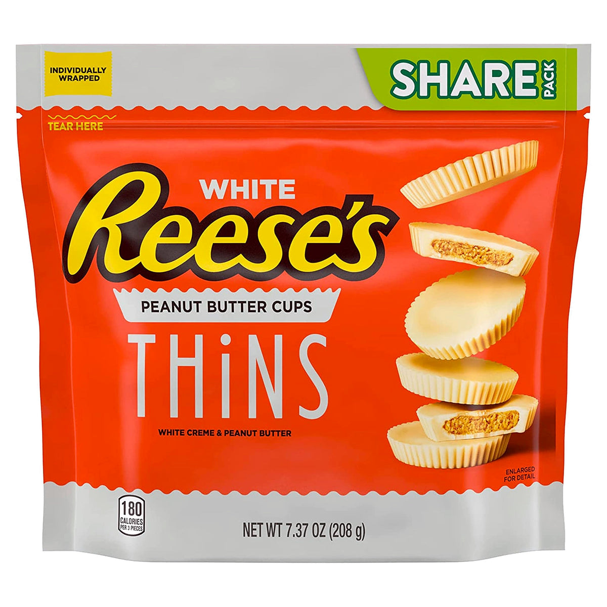 Reese's Peanut Butter Cups Thins White 208G