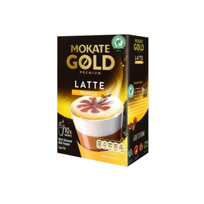 Mokate Gold Premium Vanilla Latte 10 Pack (140G) (Case of 12)