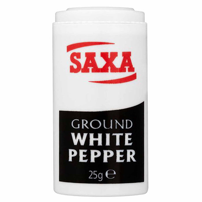Saxa Ground White Pepper 25G **Expiry April 2024**