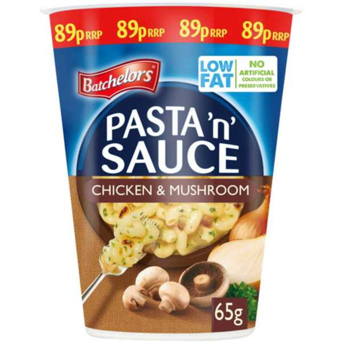 Bachelor's Pasta N Sauce Pot Chicken & Mushroom 65G (Case of 6)