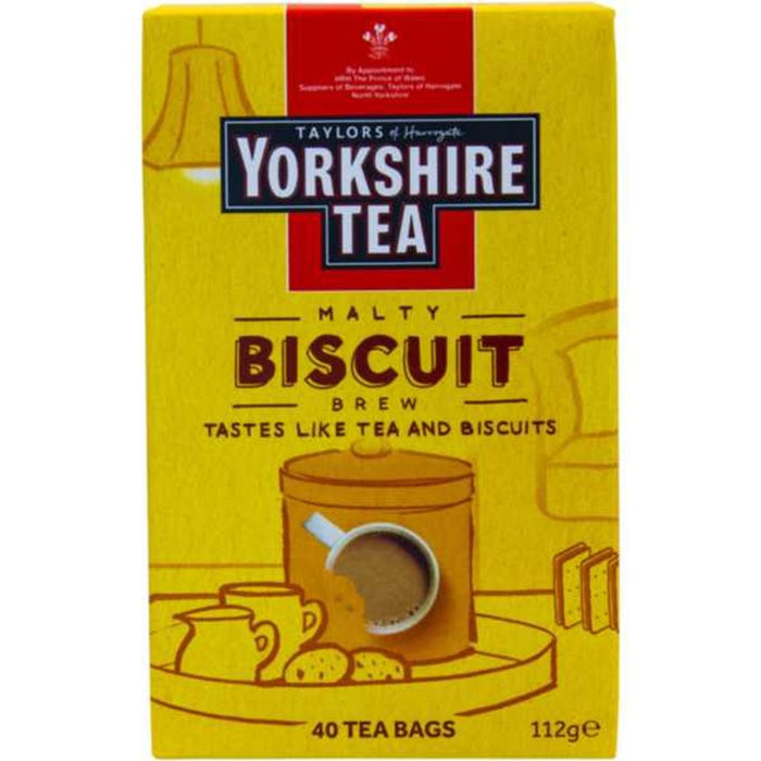 Taylors of Harrogate Biscuit Brew Yorkshire Tea 40s **Expiry January 2024**