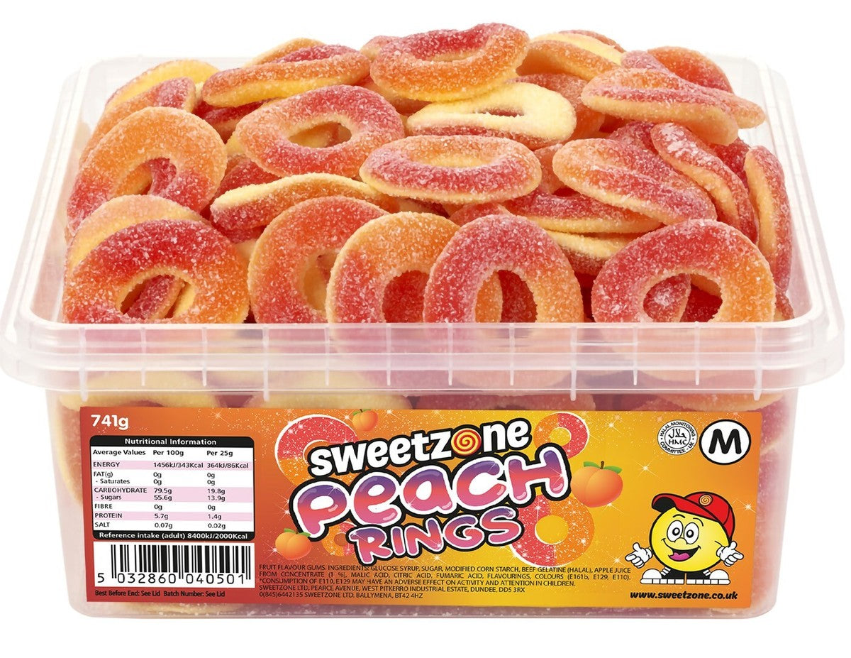 Sweetzone Peach Rings 800G (Case of 6)