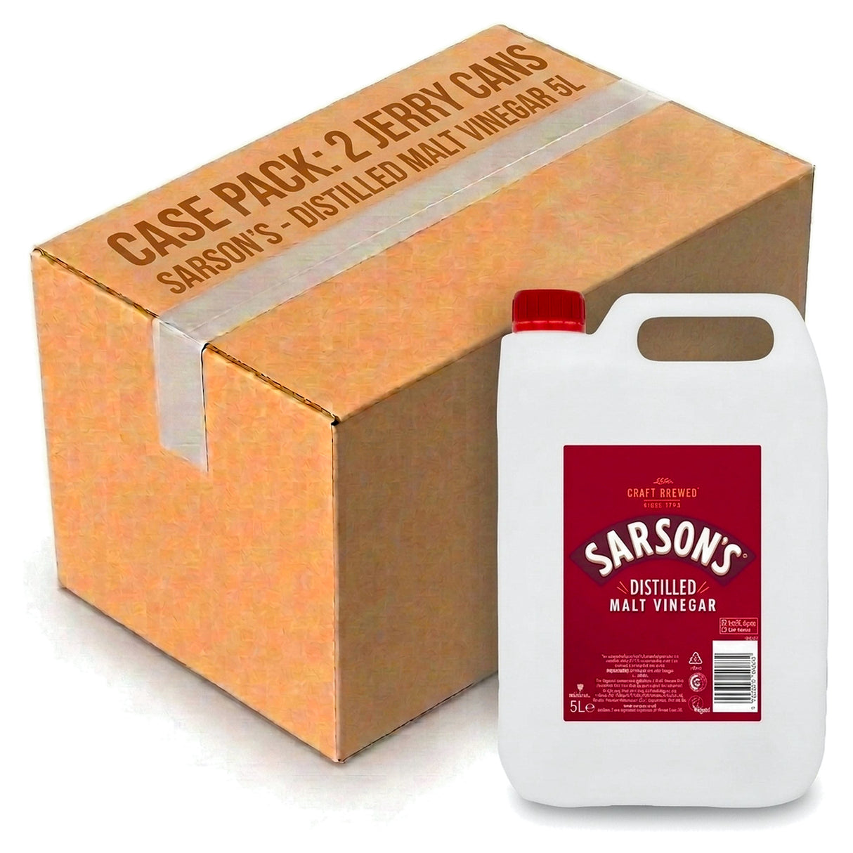 Sarsons Distilled Malt Vinegar 5L (Case of 2)
