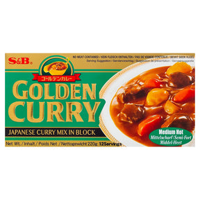 S&B Golden Curry Medium Hot 220G