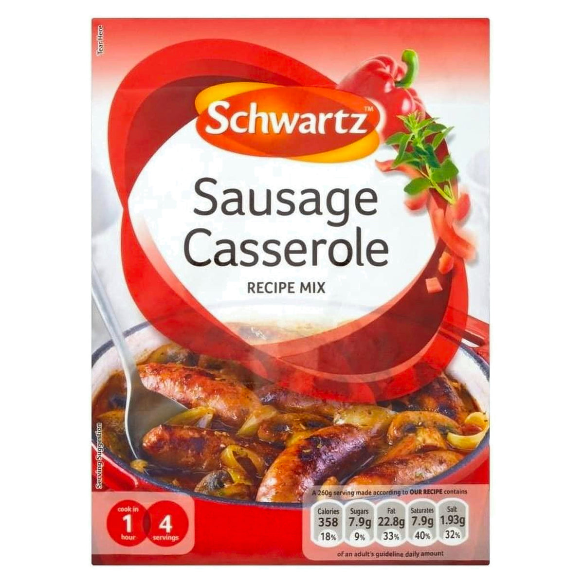 Schwartz Sausage Casserole Recipe Mix 35G