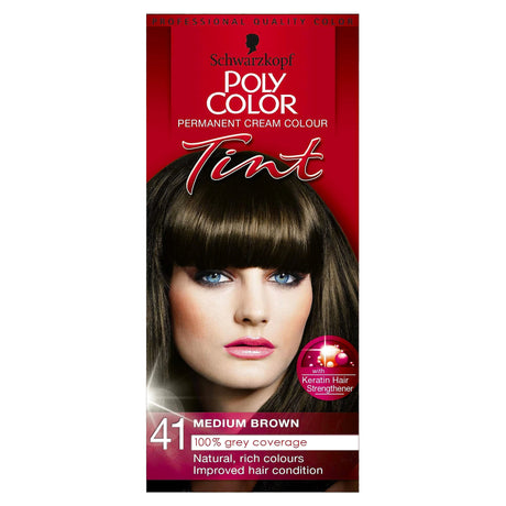 Schwarzkopf Poly Tint Hair Dye Natural Medium Brown No. 41