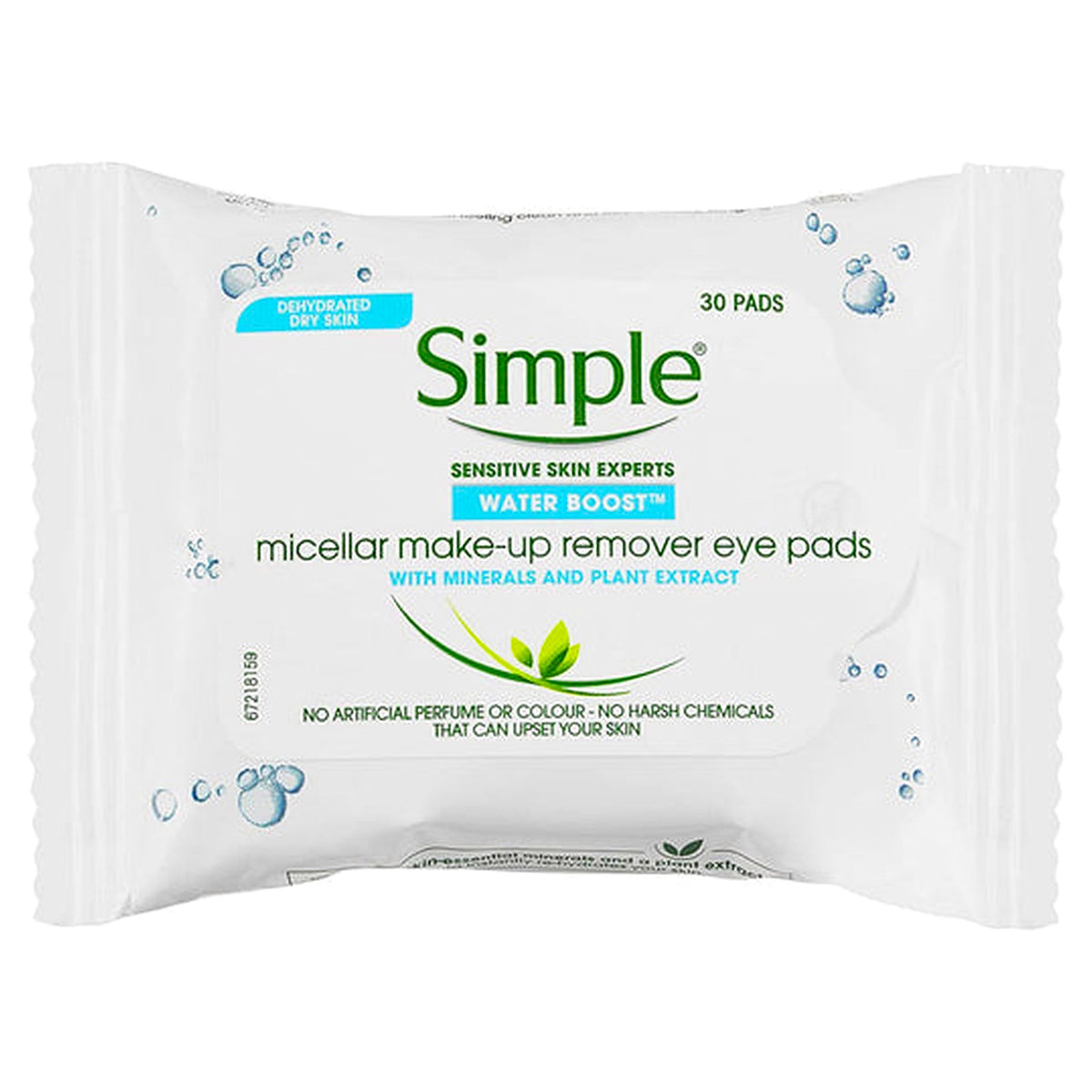 Simple Kind to Eyes Make Up Water Boost Remover Pads 30s