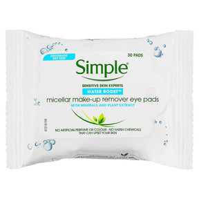 Simple Kind to Eyes Make Up Water Boost Remover Pads 30s