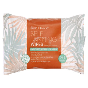 Skin Deep Self Tanning Wipes 20s