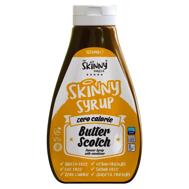Skinny Syrup Zero Calorie Butterscotch Sugar Free Skinny 425Ml