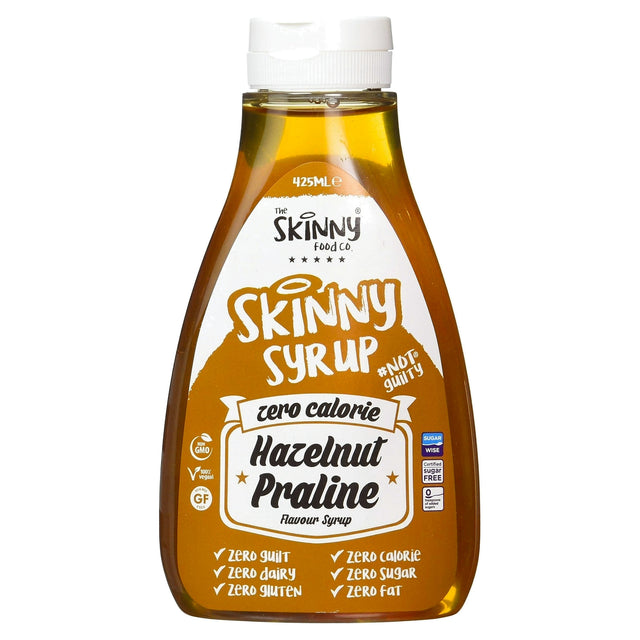 Skinny Syrup Zero Calorie Hazelnut Praline Sugar Free 425Ml