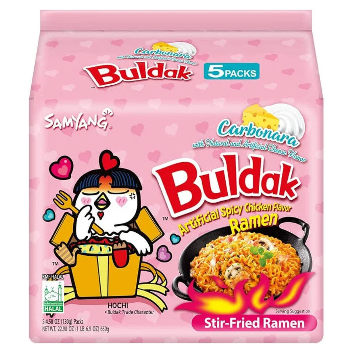 Samyang Hot Chicken Ramyun Carbonara (130g X 5) Multipack
