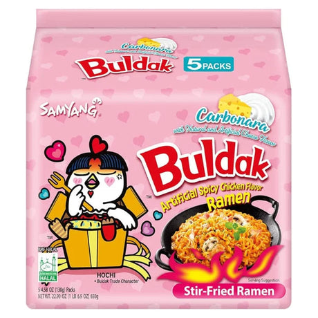 Samyang Hot Chicken Ramyun Carbonara (130g X 5) Multipack