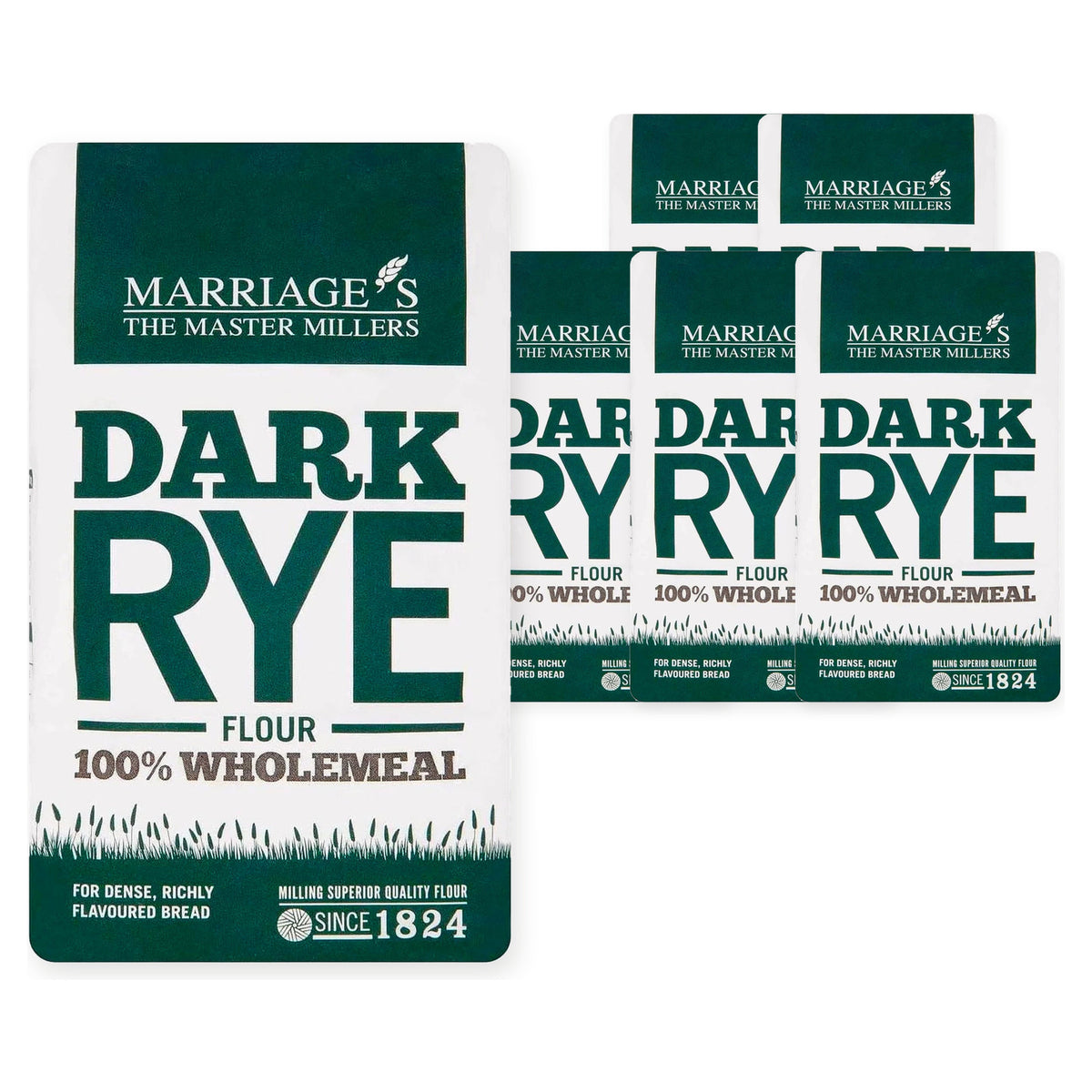 Marriages Millers Dark Rye Flour 1KG (Case of 6) – case pack